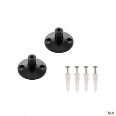 SLV Wandhalter f�r Niedervolt-Seilsystem schwarz kurz 2 St�ck