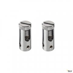 SLV Einspeiser f�r Niedervolt-Seilsystem chrom 2 St�ck max. 25A