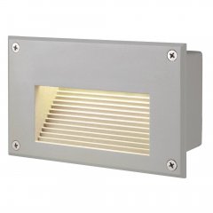 SLV Brick Downunder Wandeinbauleuchte LED 3000K IP54 silbergrau 229702