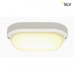 SLV Terang 2 Outdoor Wand- und Deckenleuchte LED 3000K IP44 oval wei�
