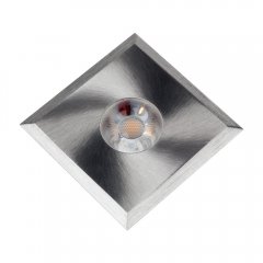 Heitronic LED Einbaustrahler Austin 6W 450lm eckig Aluminium 2700K
