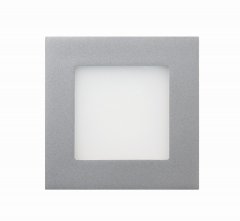 Heitronic LED Einbauleuchte Nizza eckig silber 3,5W 2700K inklusive Vorschaltger�t