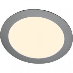 Heitronic LED Panel Toulouse 145mm 8W 270lm rund silber IP44 dimmbar 3000K
