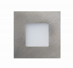 Heitronic LED Einbauleuchte Nizza eckig edelstahl geb�rstet 2,6W 2700K inklusive Vorschaltger�t
