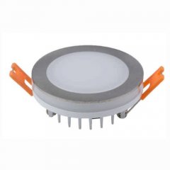 Heitronic LED Einbaustrahler Aurora 6W 450lm 3000 Kelvin Lichtkranz nickel matt