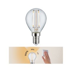 Paulmann 28573 Filament 230V 3-Step-Dim LED Tropfen E14 250lm 2,7W 2700K dimmbar Klar