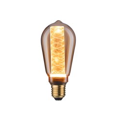 Paulmann 28598 Inner Glow Edition LED Kolben Innenkolben Spiralmuster E27 230V 230lm 4W 1800K Gold