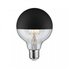Paulmann 28676 Modern Classic Edition LED Globe E27 G95 600lm 6,5W 2700K dimmbar Kopfspiegel Schwarz