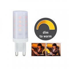 Paulmann 28819 Standard 230V LED Stiftsockel G9 1er-Set 270lm 4W Dim to warm dimmbar Klar