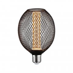 Paulmann 29087 Metallic Glow Standard 230V LED Globe E27 Spiral 200lm 4,2W 1800K Schwarz