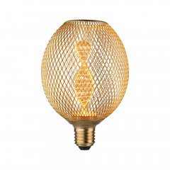 Paulmann 29088 Metallic Glow Standard 230V LED Globe E27 Helix 130lm 3,5W 1800K Messing