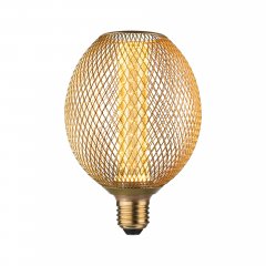 Paulmann 29089 Metallic Glow Standard 230V LED Globe E27 Spiral 200lm 4,2W 1800K Messing