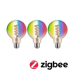 Paulmann 29165 Filament 230V Smart Home Zigbee 3.0 LED Globe G95 E27 3x470lm 3x6,3W RGBW+ dimmbar