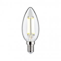 Paulmann 29196 Eco-Line Filament 230V LED Kerze E14 1er-Set 98mm 525lm 2,5W 4000K Klar