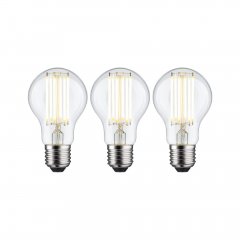 Paulmann 29220 Eco-Line Filament 230V LED Birne E27 3er-Pack 1055lm 5W 3000K Klar