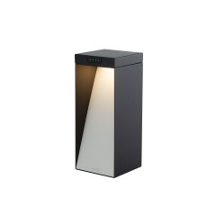 Klewe Milio Side Akku-Solarleuchte 350mm 2,2W 117lm IP65 3000K 2200mAh Ra80 graphitgrau