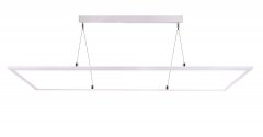 Deko-Light Pendelleuchte LED Panel transparent eckig 50 W 3000/4000 K Wei� 342221