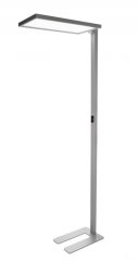 Deko-Light Stehleuchte Office One Up and Down 80W Touch DIM 3000K Silber