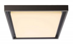 Deko-Light Deckenaufbauleuchte Ascella eckig 30W 2300lm 3000K IP54 Grau