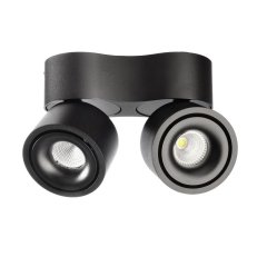 Deko-Light Deckenaufbauleuchte Uni II Mini Double Tilt 21W Dimmbar 2700K Schwarz