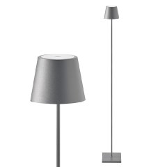 Sigor Akku-Stehleuchte Nuindie USB-C 1200mm graphitgrau 2,2W FlexMood 2200K/2700K IP54 168/197lm Ra8