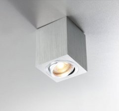 Heitronic Aufbaustrahler ADL8001 Aluminium geb�rstet eckig schwenkbar GU10
