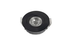 Heitronic LED Einbaustrahler DL6809 7W 525lm schwarz mit dimm to warm Funktion