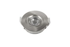 Heitronic LED Einbaustrahler DL6809 7W 525lm nickel matt mit dimm to warm Funktion