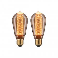 Paulmann 5068 Inner Glow Edition Set LED Innenkolben E27 230V 2x230lm 2x4W 1800K Gold Spiralmuster