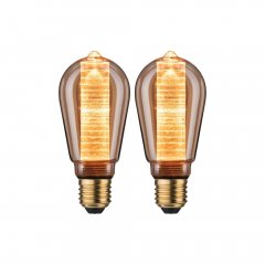 Paulmann 5069 Inner Glow Edition LED Kolben Innenkolben Ringmuster E27 230V 2x230lm 2x4W 1800K Gold
