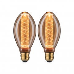 Paulmann 5072 Inner Glow Edition LED Birne Innenkolben Spiralmuster E27 230V 2x230lm 2x4W 1800K Gold