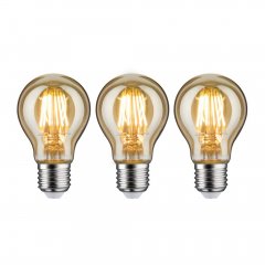 Paulmann 5075 1879 Filament 230V LED Birne E27 3x470lm 3x6W 1700K dimmbar Gold
