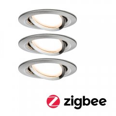 Paulmann 5141 Smart Home Zigbee Set Einbauleuchte Nova Coin + Cephei schwenkbar 3x6W 3x470lm 2700K