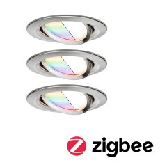 Paulmann 5181 Smart Home smik Gateway mit Wandtaster + LED Einbauleuchte Nova Plus Coin Basisset
