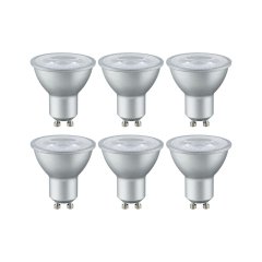 Paulmann 5328 LED Reflektor GU10 GU10 6er-Set GU10 51mm 2700K 6x4W 6x230lm 230V Alu