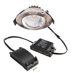 Deko-Light LED Einbaustrahler Dione IP44 8,5W 750lm 2700K dimmbar Nickel