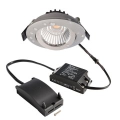 Deko-Light Dione LED Einbaustrahler IP44 8W 800lm 3000K dimmbar Silber