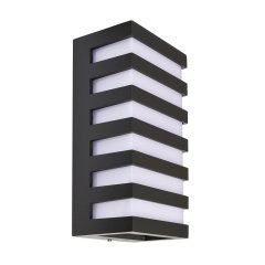 Deko-Light LED Wandaufbauleuchte Grumium Eckig CCT III Linien horizontal 10W 3000/4000K IP54 Grau