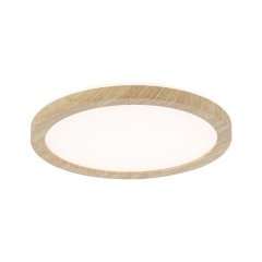 Paulmann 71027 LED Panel Atria Shine Backlight IP44 rund 190mm 11,2W 850lm 3000K Holzoptik