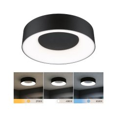 Paulmann 71096 LED Deckenleuchte Casca IP44 White Switch 1500lm 230V 16W Schwarz matt
