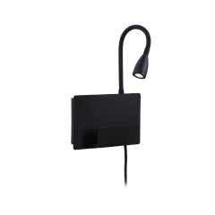 Paulmann 71101 LED Wandleuchte Halina USB C 2700K 200lm 230V 2,4W Schwarz matt
