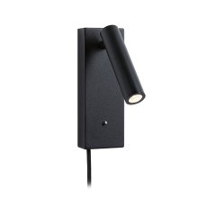 Paulmann 71109 LED Wandleuchte Hulda USB C 3000K 130lm 230V 2,5W dimmbar Schwarz matt
