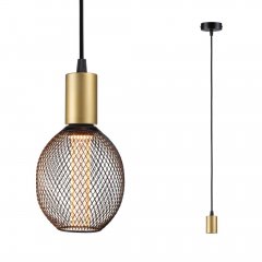 Paulmann 71134 Pendelleuchte Ravi IP44 E27 max. 60W Schwarz matt/Gold