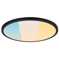 Paulmann 71258 LED Panel Atria Shine IP44 rund 398mm 20,8W 2800lm 3000 - 6500K Schwarz