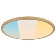 Paulmann 71260 LED Panel Atria Shine IP44 rund 398mm 20,8W 2800lm White Switch Holzoptik Eiche