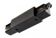 Deko-Light 1-Phasen Schienensystem D One L�ngsverbinder mit Einspeisem. links-rechts schwarz