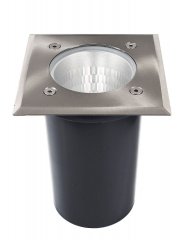Deko-Light Bodeneinbauleuchte Phakt Eckig E27 IP67 Silber
