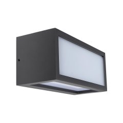 Deko-Light Wandaufbauleuchte Rilongo offen Up and Down IP54 1xE27 Dunkelgrau
