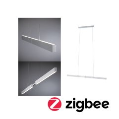 Paulmann 78025 LED Pendelleuchte Smart Home Zigbee 3.0 Aptare RGBW+ dimmbar 1920lm / 1920lm 2x16W Al