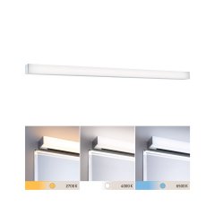 Paulmann 78945 LED Spiegelleuchte Tova IP44 Tunable White 800lm 230V 8,7W dimmbar Chrom/Wei�
